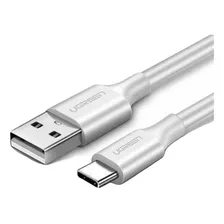 Cable Usb Ugreen 60123 Plateado Con Entrada Usb Tipo A Salida Usb Tipo C