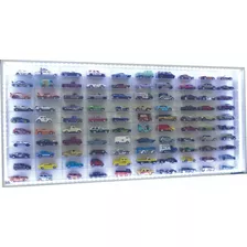 Estante Expositor Miniatura Coleção 100 Nichos Led 1/64