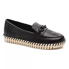 Sapato Sapatilha Bottero Slip On Feminino Couro 354322 Preto