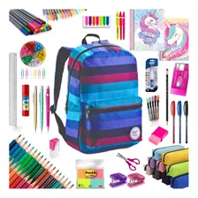 Kit Completo Material Escolar Ensino Fundamental Menina