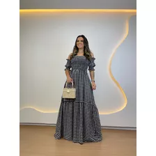 Vestido Longo Feminino Veste Bem Tomara Que Caia Ciganinha 