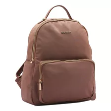 Bolsa De Costas Chenson Feminina Microfibra Impermeável Cor Café