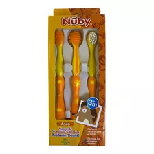 Nuby Kit De 3 Cepillos Dentales Para Bebé Ayuda En Dentición