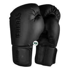 Luva De Boxe Muay Thai Mma Pro All Black Fheras 16oz