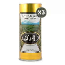 Aceite De Oliva Extra Virgen Clasico Yancanelo 1 L. Pack X3