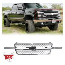 Parrilla Cromada Gris Para Chevy Silverado 2005 2006 2007