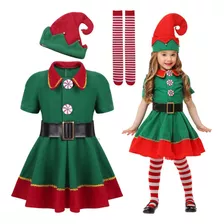 Disfraz Navideño De Halloween Para Niñas, Disfraz De Elfo Ve