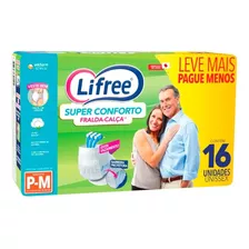 Lifree Super Conforto Fralda-calça Tamanho P M 16 Unidades