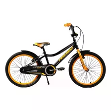 Bicicleta Cross Infantil Fire Bird Rocky R20 1v Frenos V-brakes Color Negro/naranja Con Pie De Apoyo 