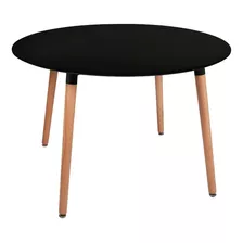 Mesa Eames Redonda 80cm 4 Patas De Madera Multimuebles