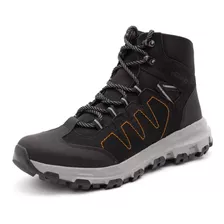 Bota Botin Hombre Tipo Senderismo Negro Miel Merano 42122