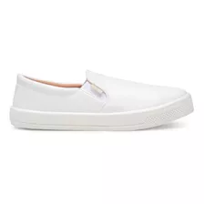 Tenis Feminino Slip On Basico Branco Brisa Vegatta