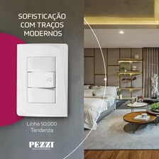 Placa 3 Postos Tendenza 4x2 Pezzi Linha 50.000 Branco