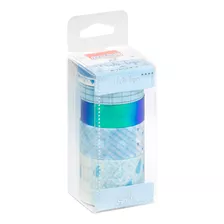 Fita Adesiva Decorada Washi Tape Candy Kit Com 6 Fitas Brw