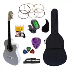 Guitarra Acústica Curva Ocelotl® Paquete Vital De Accesorios Color Blanco Orientación De La Mano Derecha