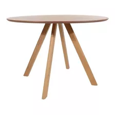 Mesa Jantar Square Eiffel Redonda - Tampo 107cm - Freijó