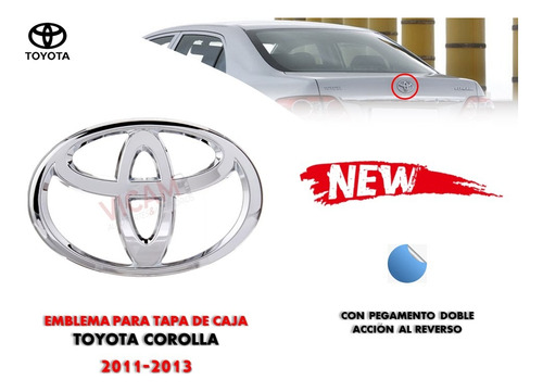 Emblema Para Tapa De Caja Toyota Corolla 2011-2013 Foto 2