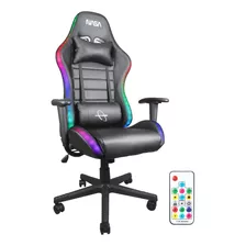 Silla De Escritorio Nasa Pro Gamer Ergonómica Con Luces Led Color Negro Material Del Tapizado Cuero Sintético