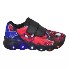 Tênis Infantil Masculino Led Personagem Sonic Homem Aranha