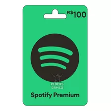 Cartão Presente Pré-pago Spotify R$ 100 Digital