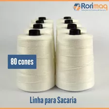 Linha Para Máquina De Costurar Sacaria - 80 Cones C/ Cor Branco