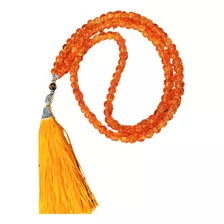 Japa Mala De Opalina De 8mm Naranja Cabeza De Buda 