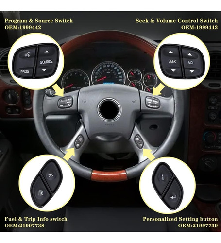 Controles Al Volante Oldsmobile Bravada 2004 Kit Completo.. Foto 2