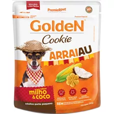 Golden Cookie Para Cães Adultos Arraiau 350g Edição Limitada