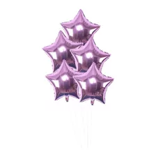 Globo Estrella Metalico 45 Cm Set Morado