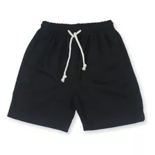 Short Infantil Menino Linho Preto