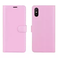 Capa Capinha Carteira Flip Rosa Claro Para Xiaomi Redmi 10a