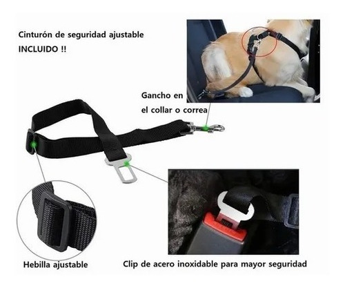 Funda Impermeable Cubre Asiento Para Mascotas Perro De Auto Foto 4