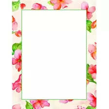 80 Acuarela Bloom Letterhead Hojas