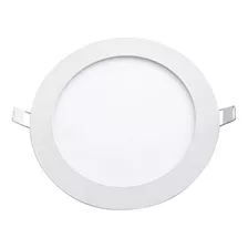 Panel Led De Embutir Redondo 18w 6500k Color Blanco