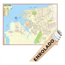 Mapa Cidade São Luis - Ma Politico Poster Geografico