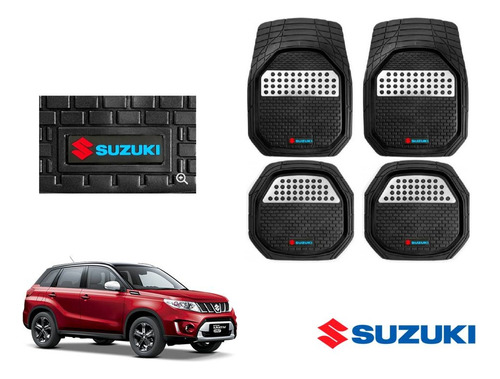 Tapetes 3d Logo Suzuki + Cubre Volante Vitara 2017 A 2023 Foto 2