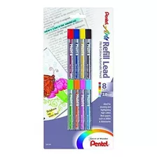 Pentel Arts Recarga Refill Lead De 8 Colores Surtidos, Varia