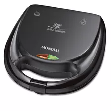 Sanduicheira Fast Grill E Sandwich 750w S-12 Mondial Cor Preto 110v