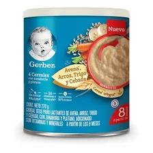 Cereal Gerber Etapa3 4 Cereales Zanahoria Platano 270 G