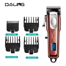 Máquina De Cortar Cabelo Sem Fio Profissional Daling Dl-1587 Cor Marrom 110v/220v