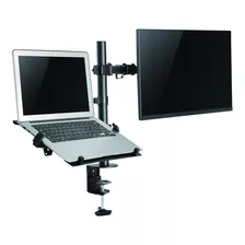 Brazo Soporte Doble Para 1 Portatil Y 1 Monitor Ref. 345 Color Negro