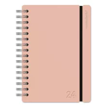 Agenda 2024 Semanal A5 Vacavaliente Cuero Reciclado Color De La Portada Pink Sand