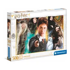 Rompecabezas Harry Potter Hogwarts 500 Pz Clementoni Italia Dumbledore Hedwig Hagrid