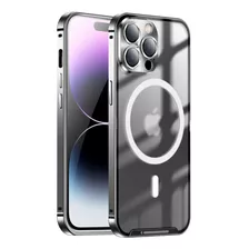 Funda Magnética De Vidrio De Metal Para iPhone 14 Pro Max