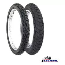 Par Pneu 90/90-21 + 120/80-18 T&c Technic Uso Com Câmara