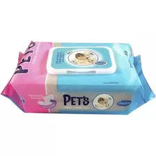 Lenços Umedecidos Para Limpeza Cães Gatos Pets C/80 Toalhas 