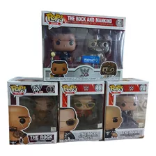 Funko Wwe Lote 4 La Roca 03, 46, 78, 2 Pack (cajas Dañadas)