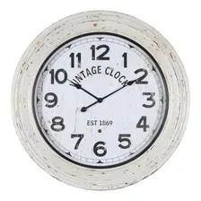 Reloj De Pared Mdf Aguja 80 Cm Ø X 8 Cm Espesor Vintage Cloc