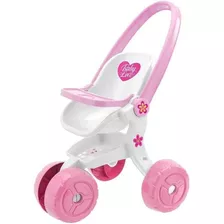 Carrinho De Boneca Baby Love Branco E Rosa -usual Brinquedos