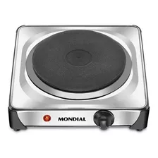 Fogão Elétrico Mondial Fast Cook 1000w Fe-04 Prata - 127v Cor Inox